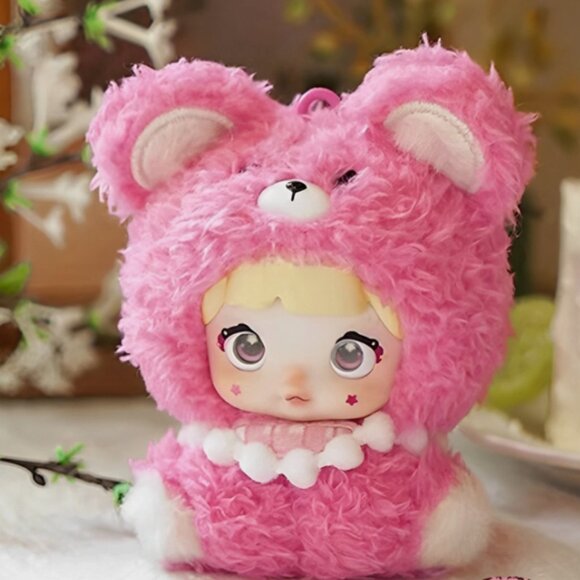 NOMMI Baby V4 series plush pendant Straw Pink Teddy Bear New Blind Box - Picture 1 of 5